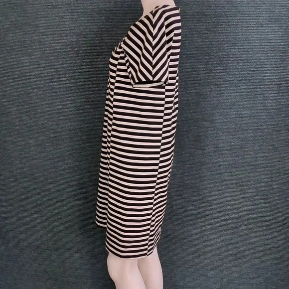 J. Crew Black& White Striped Tee Shirt Dress - Picture 3 of 10